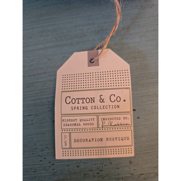 Cotton & Co. Easter Rabbit Fabric Shelf Sitter Tabletop Doll Pink Weighted Bunny - Picture 9 of 9